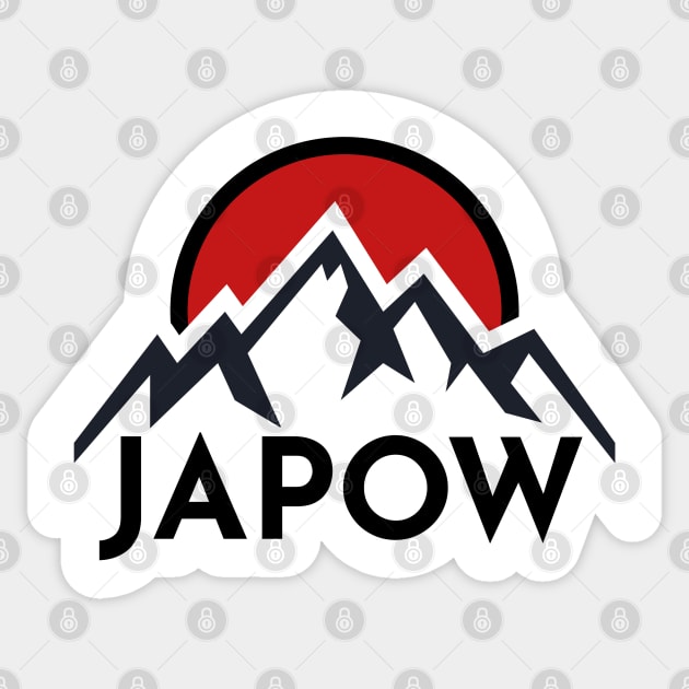 JAPOW Japan Powder Snow Snowboard Sticker | Burton Nitro Capita Vans Sticker by susugroo